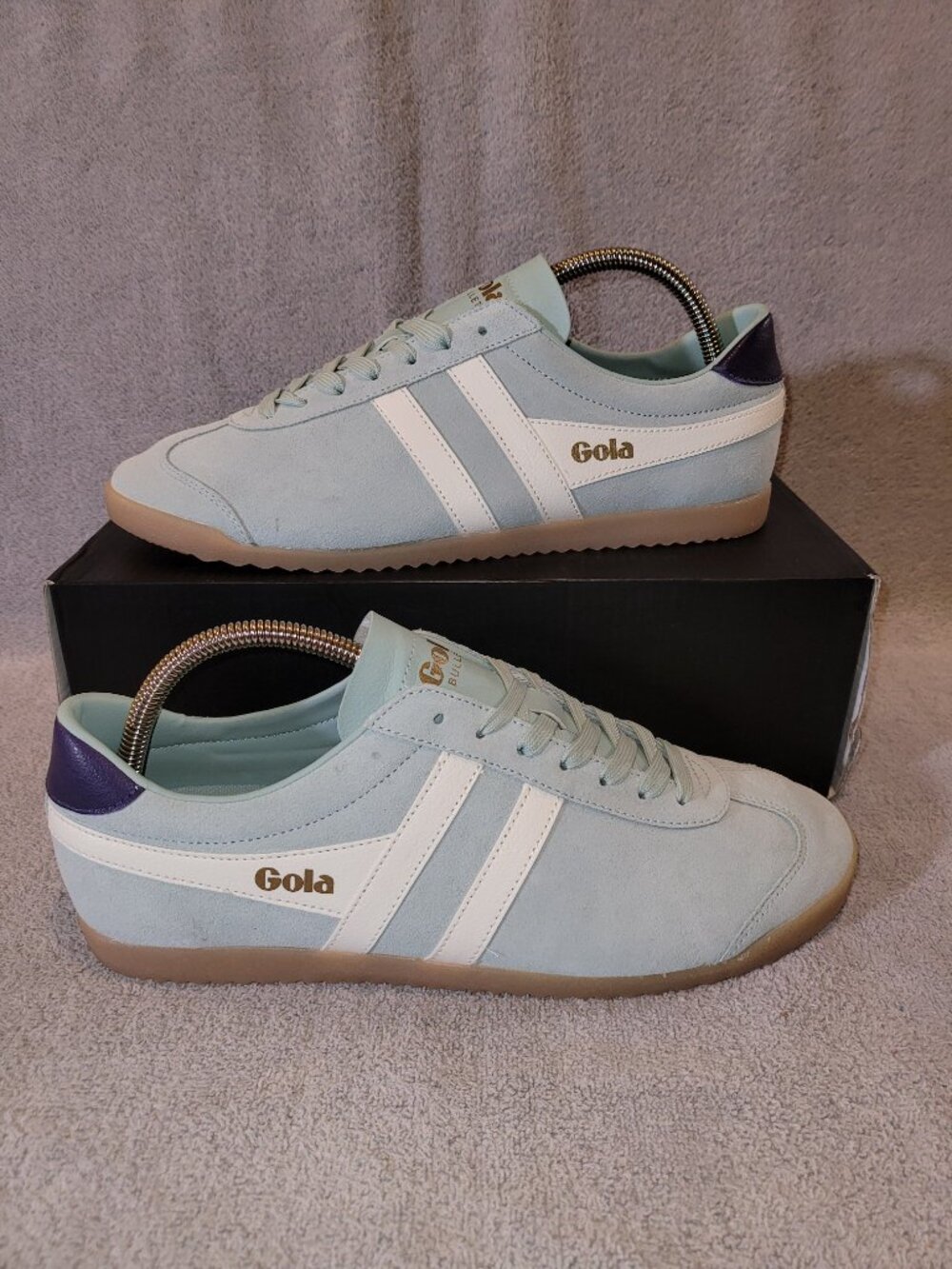 Gola Bullet Suede Sneakers Surf/Off White/Tan Gum Sole Women's Size 11 Sneakers